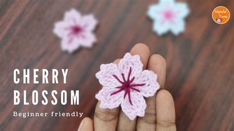 Crochet Cherry Blossom Flower Flores Sakura Spring Flowers Easy