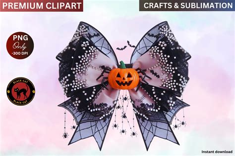 Halloween Coquette Bow Png Halloween Graphic By Black Cat Creative