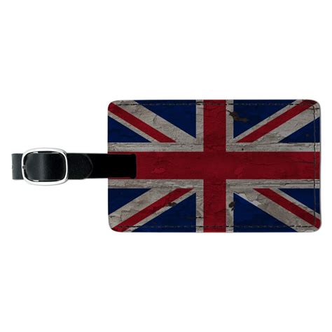 Rustic Distressed United Kingdom British Flag Rectangle Leather Luggage ...