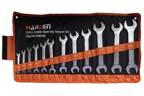 Harden Professional Double Open End Spanners Set Sizes Included 6x7