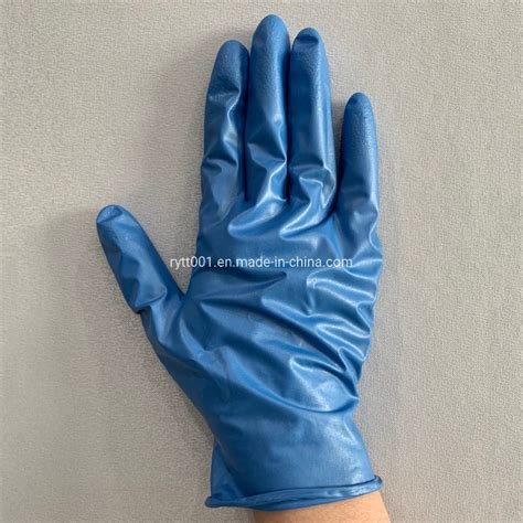 Food Handling Dark Blue Powder Free Disposable Metal Detectable Nitrile