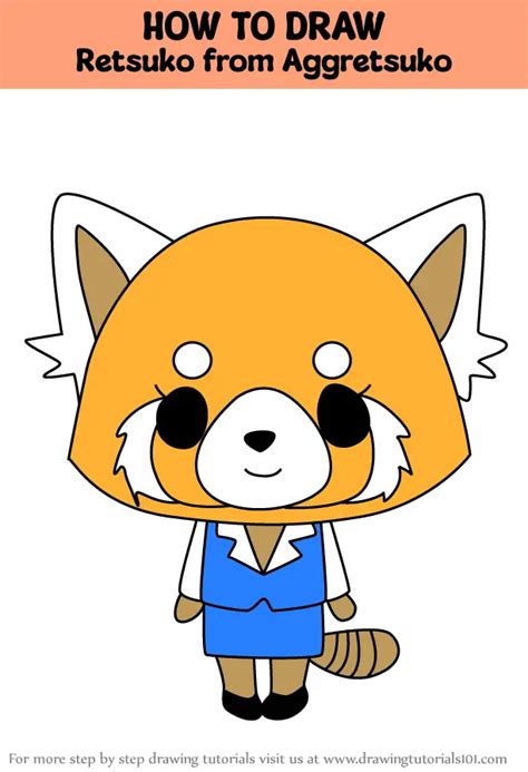 How To Draw Retsuko From Aggretsuko Aggretsuko Step By Step