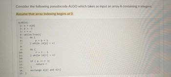 Answered Suppose The Input Array Is A