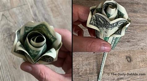 How To Fold A Dollar Bill Origami Rose Money Rose Guide Dollar Bill