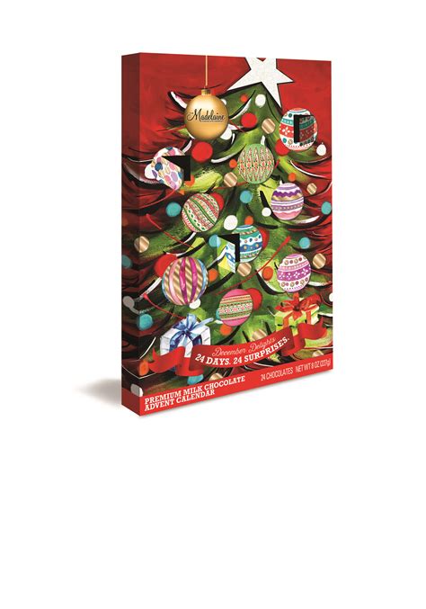 8 oz. CHRISTMAS TREE COUNTDOWN CALENDAR | Madelaine Chocolate