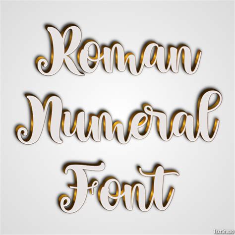 Roman Numeral Font Text Effect and Logo Design Font