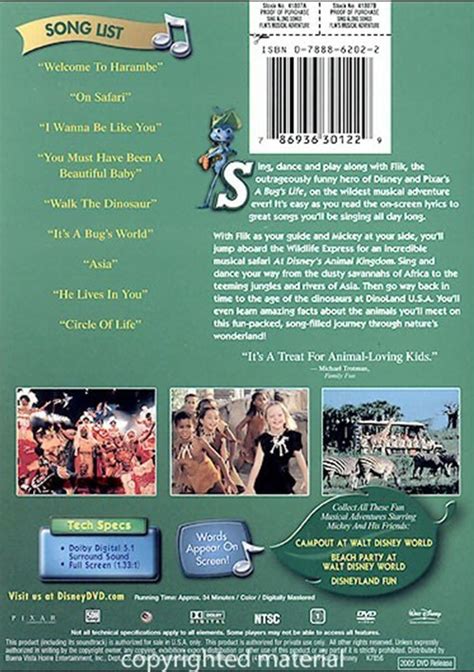 Sing Along Songs At Disney's Animal Kingdom (DVD 2005) | DVD Empire