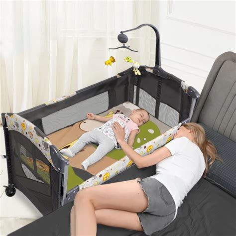 Multifunctional Portable Folding Crib Multifunctional Splicing Baby