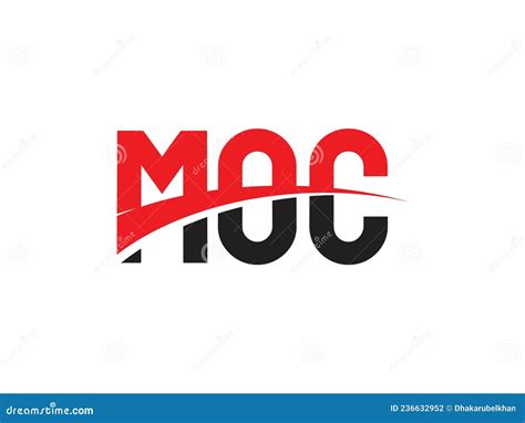 MOC Letter Initial Logo Design Stock Vector Illustration Of Text