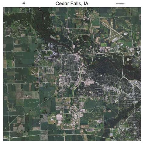 Aerial Photography Map of Cedar Falls, IA Iowa