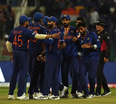 The Indians Celebrate Their Win Over Afghanistan Espncricinfo