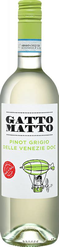 Вино белое сухое Gatto Matto Pinot Grigio Delle Venezie DOC Villa Degli