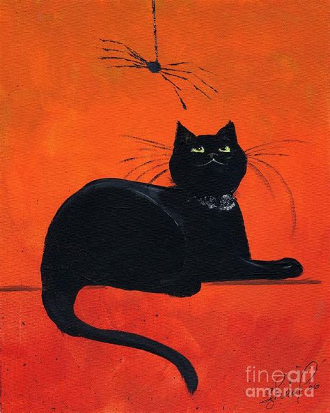 Halloween Cat Painting at PaintingValley.com | Explore collection of ...