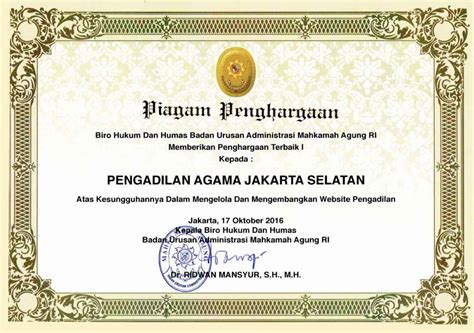 Detail Form Piagam Penghargaan Koleksi Nomer 17