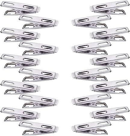 Lmyzcbzl Clothes Pegs 20 Pcs Stainless Steel Clothes Pegs Laundry