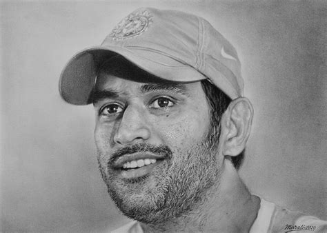 Csk Captain Ms Dhoni Pencil Drawing Behance