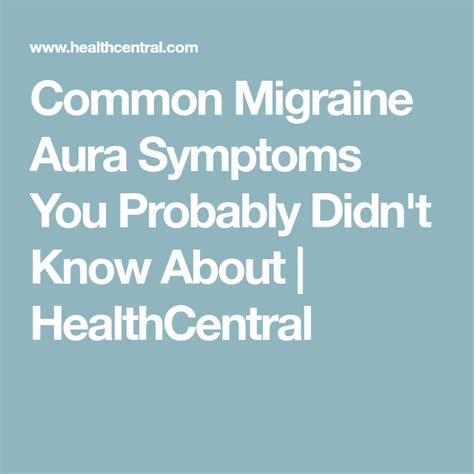 How to Spot Symptoms of Chronic Migraine Auras | Migraine aura ...