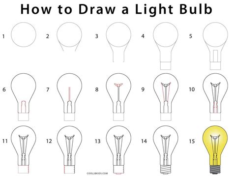 How to Draw a Lightbulb (Step by Step Pictures) | Cool2bKids | Light ...