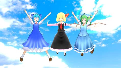 【第2回mmd静画祭】大チルーミアのジャンプ Hiroチャンネル さんのイラスト ニコニコ静画 イラスト