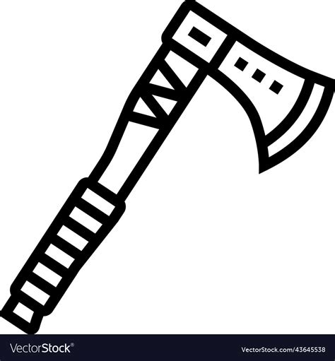 Axe viking line icon Royalty Free Vector Image