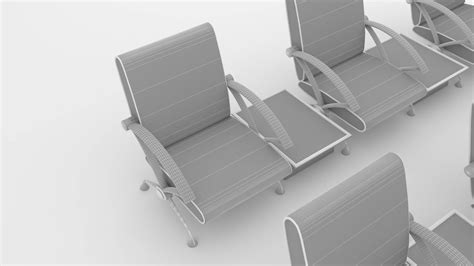 Airport Chairs 4K - 3D Model by Pictorer