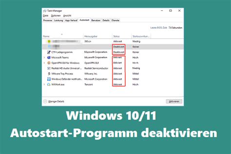 Windows Autostart Programm Deaktivieren Pc Zu Beschleunigen