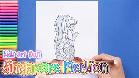 How To Draw And Color The Singapore Merlion