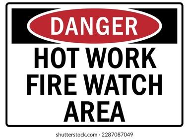 Hot Work Prohibited This Area Sign Stock Vector Royalty Free Shutterstock