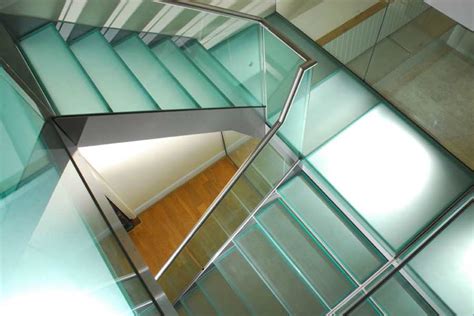 Steel Glass Staircase With Glass Treads | Demax Arch