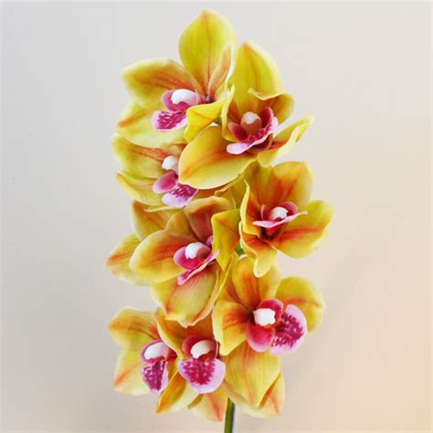 Real Touch Artificial Cymbidium Orchid Pink Cm Artificial Flowers