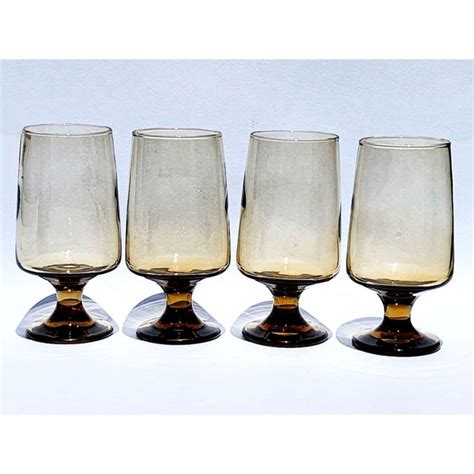 1970s Libbey Glass Tawny Accent Tall Iced Tea Goblets Set Of 4 Chairish