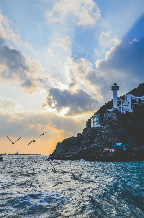 White Lighthouse Near Body of Water · Free Stock Photo