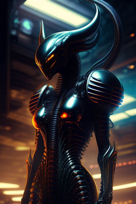 Lexica Alien Xenomorph Biomechanical Full Body Cinematic Style