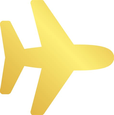 Gold Airplane Icon 11934426 PNG