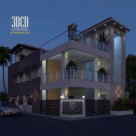 3D Elevation Design G 1 House in Chennai | ID: 23335796673