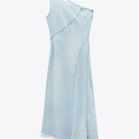 Zara Dresses Nwt Zara Trf Asymmetric Denim Dress Xs S M L Xxl