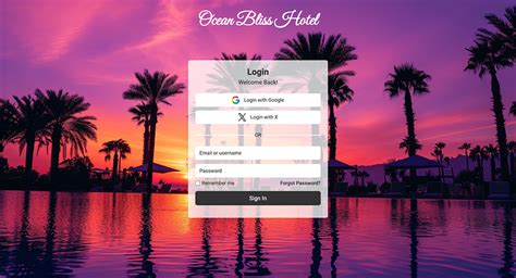 Login with a background 🌴 by spyrosweb on Dribbble