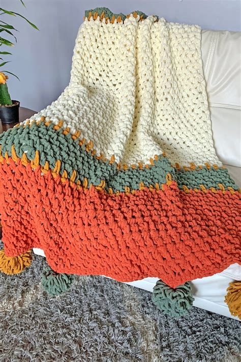 Crochet Pattern Chunky Crochet Blanket Throw Easy Crochet | Etsy