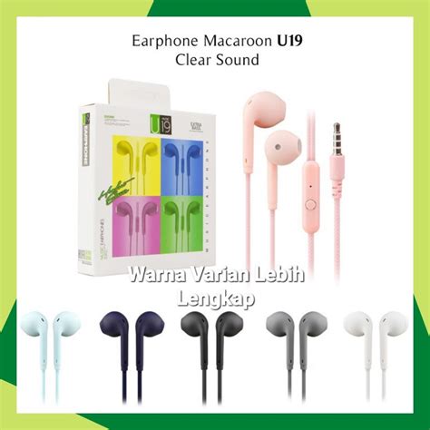 Jual U Macaron Handsfree Headset Earphone Macaron Hifi Extra Bass