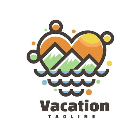 Diseño del logotipo de la agencia de viajes Vector Premium