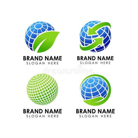 Green Earth Logo Design Template Earth Day Logo Design Stock Vector