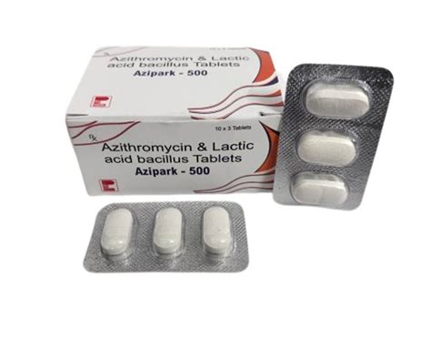 Azipark 500 500 Mg Azithromycin And Lactic Acid Bacillus Tablet 10 X 3