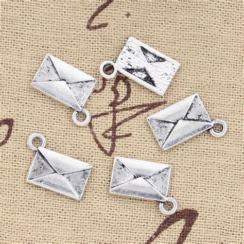 Hroryn Pcs Charms Letter Envelope Antique Silver Color Pendants Diy