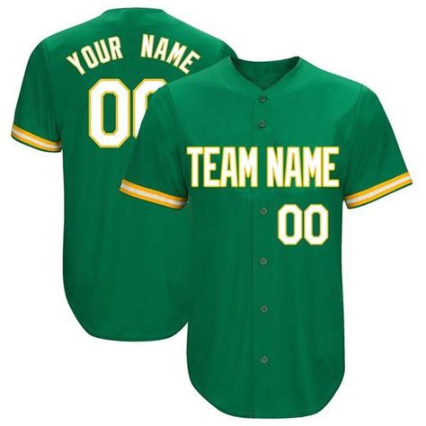 Custom Kelly Green Baseball Jersey