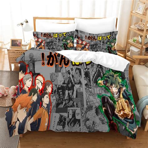 Haikyuu Bedding Sets Anime Bed Comforter Sets Twin Full Queen King California Size 3d Print