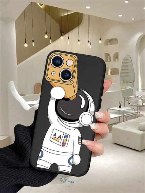 Funda Para M Vil Con Estampado De Astronauta De Dibujos Animados Moda