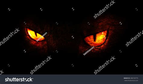 Illustration Burning Demonic Eyes Stock Illustration 288739775