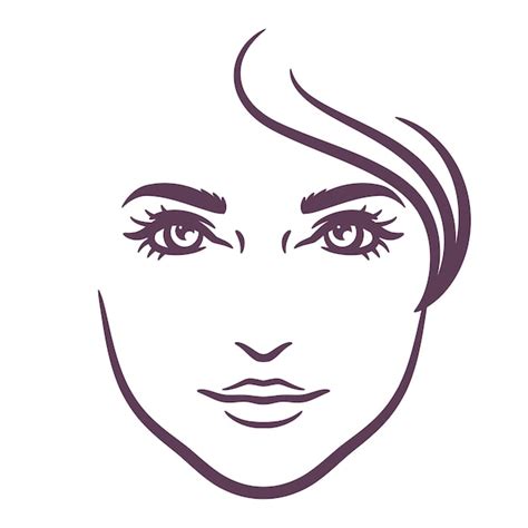 Modèle De Conception De Logo De Visage De Femme Visage De Femmes De