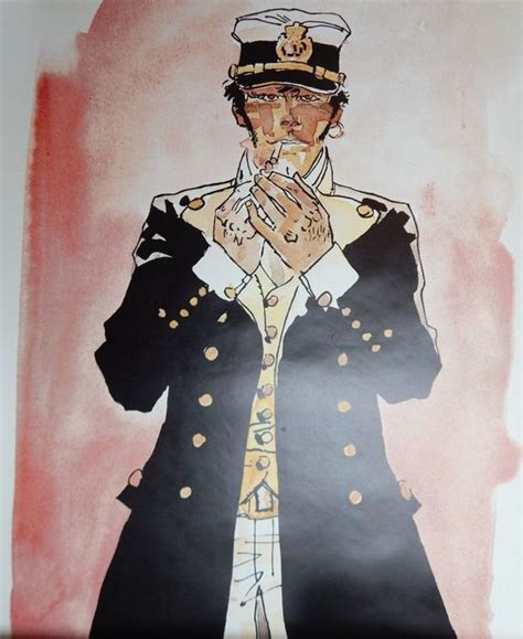 Pratt Hugo Corto Maltese En Pied Poster W B Comic