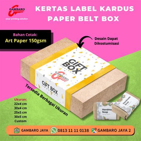 Jual Cetak Paper Belt Packaging Sleeve Kertas Label Box Dus Kotak